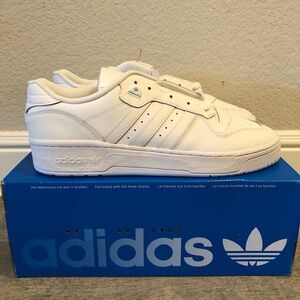 New Adidas Original Rivalry Low Sneakers Triple White Men’s Shoes Size 12
